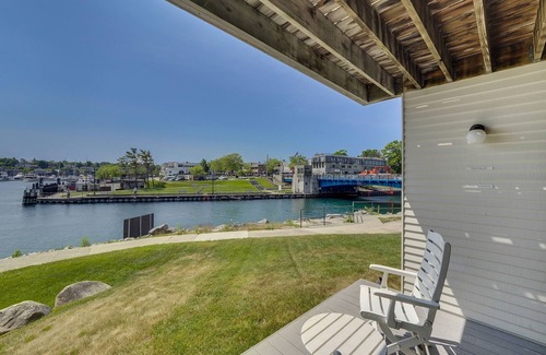 Charlevoix Condo | Edgewater Inn 115 | Sunrise Over Lake Charlevoix | Pool, Hot Tub, Sauna