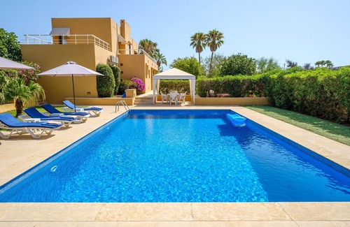 Sant Josep de sa Talaia Villa | Elegant Villa with Pool, Jacuzzi, Garden, Terrace, Air-Conditioning & Wi-Fi