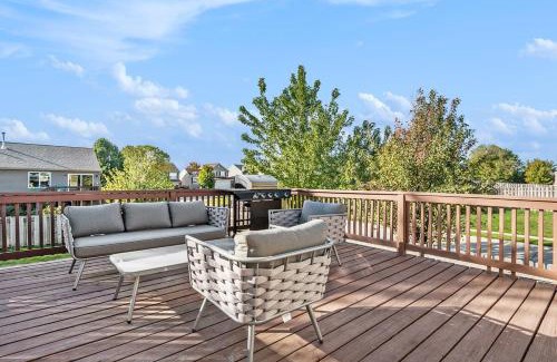 Millard House | Elegant Escape-Fenced Yard BBQ & Cozy Fire Pit