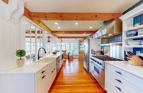 Wiscasset House | Elegant home right in town with gorgeous water view, deck & interior