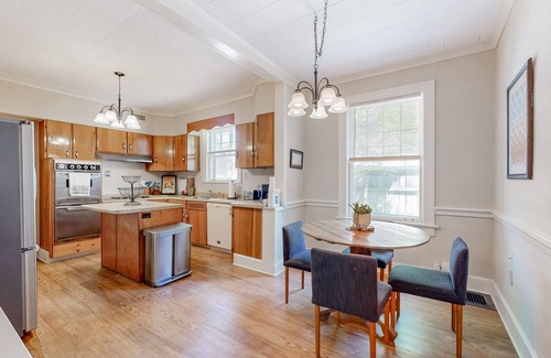 Evergreen House | Elegant home with abundant outdoor living areas, library & dog-friendly yard