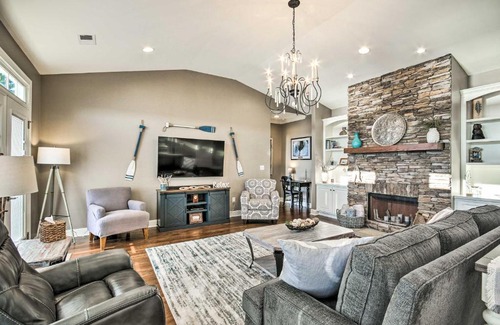 Cross Hill House | Elegant Lakefront Gem with Dock and Sunset Views!