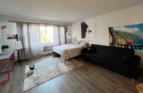 Elkins Park Cabin | Elkins Park studio 1 Queen & 1 sleeper Hotel style kitchen & bathroom+ Amenities