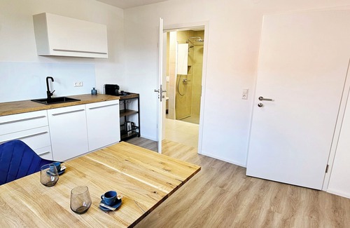 Heidenheim an der Brenz Apartment | Elodia Luxury Apartment - Wi-Fi, Smart TV, Terrace, Kitchen, Towels