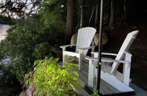 Gray House | Enchanting, secluded home with private sandy beach on Forest Lake in Gray, Maine