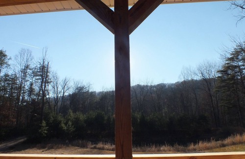 Peebles Cabin | Enjoy a Secluded Amish-Built Cabin with Pond & Firepit on 6 Private Acres