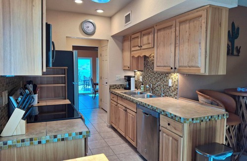 Desert Hills Estates House | Enjoy breathtaking mountain views from large patio, primary suite & Arizona room
