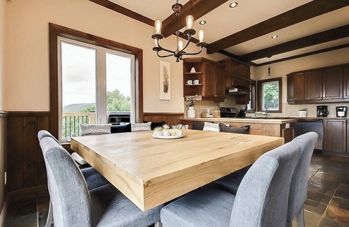 Lac-Superieur Ski Chalet | Enjoy evening sunset's on Tremblant & Spa