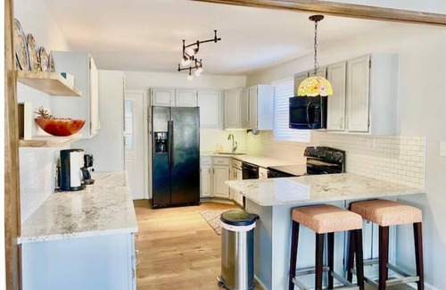 Littleton House | Enjoy Lake Gaston with our private dock and deep water. Available August 18-28