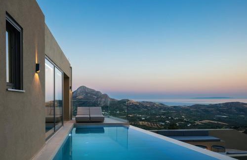 Agios Vasileios Villa | Epsilon Villa, Private Swimming Pool Garden, Panoramic Sunset