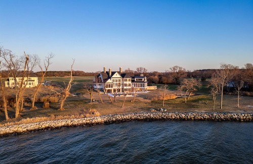 Stevensville Villa | Exquisite 14,000 sq ft Waterfront Mansion with Pool