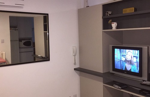 Sao Vicente Apartment | Facing the beach, accommodates 4 people, furnished, air conditioning, ceiling fan