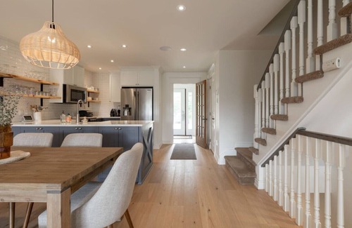 Mont-Tremblant House | Farmhouse-Style Townhouse | 3 Floors Fireplace