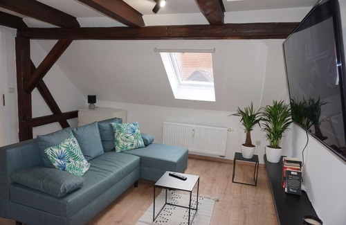 Delitzsch Apartment | Feel-good oasis in the old town, SmartTV + Netflix, large bathtub