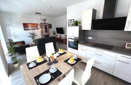 Apeldorn House | Ferienhaus "Elstar" Meppen Ebenerdig Carport Terrasse Neubau NETFLIX Free WIFI 2 Schlafzimmer Küche
