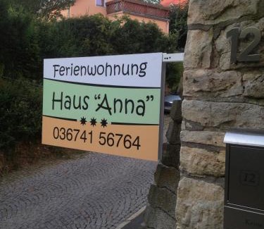 Bad Blankenburg Apartment | Ferienwohnung Haus "Anna"