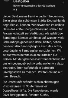 Bamberg Apartment | Ferienwohnung im Hain