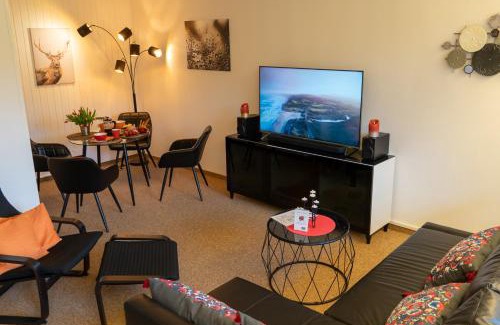 Hohegeiß Apartment | FeWo Harzer Wiesenblick, bis 2 Hunde willkommen, W-Lan, Sauna, DTV 4 Sterne, 3 Pfoten