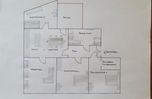 Goerlitz Apartment | FeWo Luise mit 4-Zimmer, Balkon, 127qm