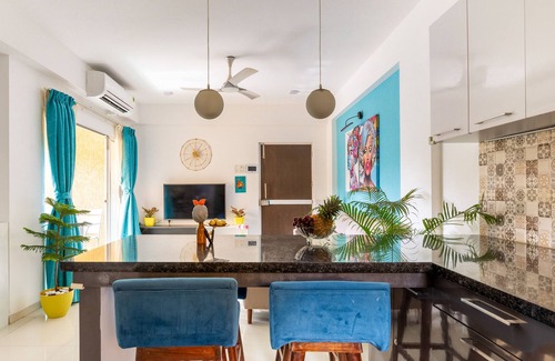 Anjuna Apartment | FIESTA BY ALOHAGOA! Stunning 2BHK apartment with pop art décor, 3 balconies