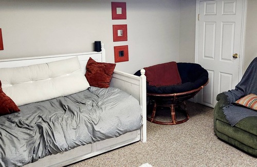 Oak Park House | Finished Basement in Historic Oak Park with 2 cats