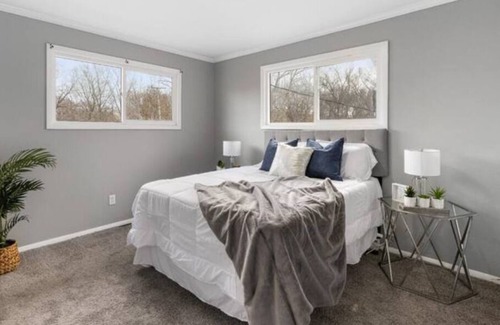 Miller Beach House | Fire pit, bonus, theater room trilevel, near beach, and dunes!