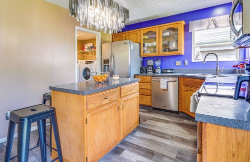Columbus House | Fire Pit, Fenced-in Yard, Grill: Cozy Ohio Retreat