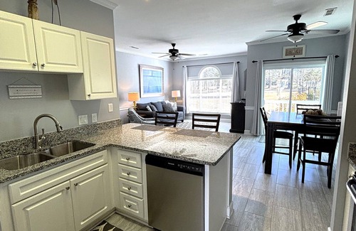 Central Myrtle Beach Condo | First Floor Updated Coastal Summer Retreat at Magnolia Place - Pool View