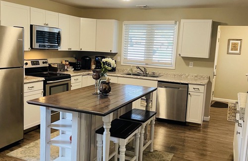 Sylvan Beach House | Fish Creek private dock & fenced in yard. Walk to beach & town