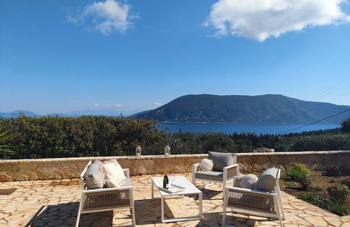Chalikeri Villa | Five minutes from Fiskardo, the villa is surrounded by greenery and has a lovely view