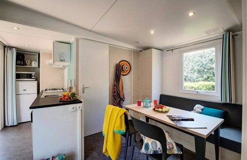 Saumur House | Flower Camping L'Ile d'Offard * - Homeflower Premium 30.5m2 (3 bedrooms) + CLIM + semi-covered terrace + TV + sheets + towels 7 people