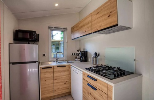 Tremolat House | Flower Camping LES BERGES DE LA DORDOGNE * - Mobil-Home Premium 29m2 Bahia - 2 bedrooms + covered terrace +LV + TV + CLIM 4 people