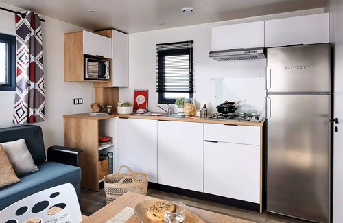 Bize-Minervois House | Flower Camping Olivigne * - Mobile home Premium 22 m2 1 bedroom + terrace 17m2 + TV + LV + Air conditioning + Plancha 2 persons