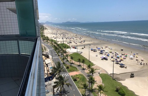 Caicara Apartment | Foot in the sand with barbecue on the balcony facing the sea, children welcome