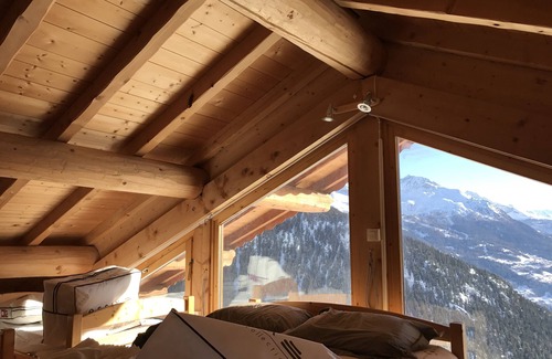 Les Eucherts Apartment | Foot of the slopes heart station ground floor panoramic south view, 6/8p