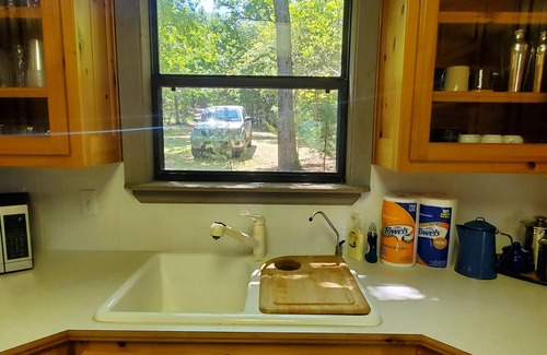 Garfield Cabin | FORD'S CREEK CABIN: Secluded Lakefront Rock Cabin in the Woods-Big Lake View