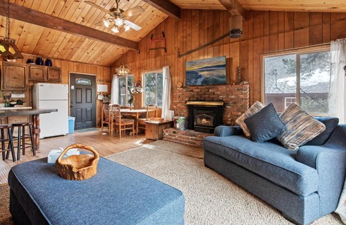 Whispering Forest House | Forest Edge Retreat - Cozy, log cabin with a wood burning fireplace! Pool Table, Foosball and Darts!