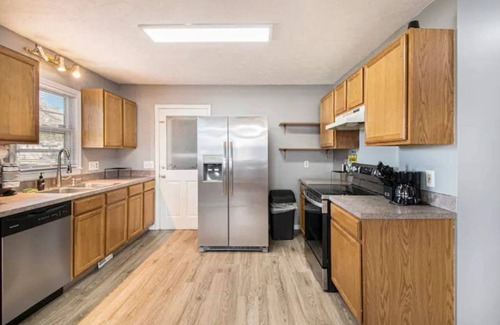 Omaha House | Full home with private garage & fenced yard