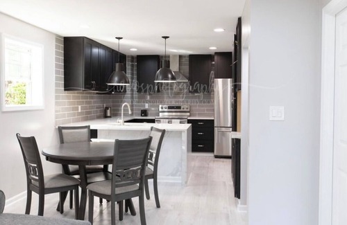Johns Creek Apartment | Fully furnished clean modern apartment, private covered deck, quiet wooded view.