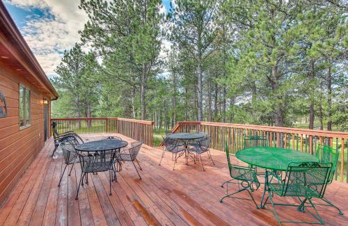 Custer House | Furnished Deck, Black Hills View Lazy U Retreat