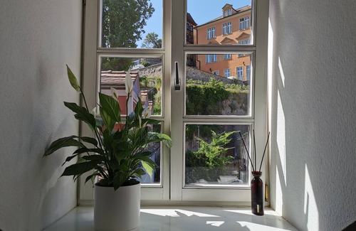 Meissen Apartment | Fynbos Studio DG in the old town, view of Frauenkirchen, parking lot