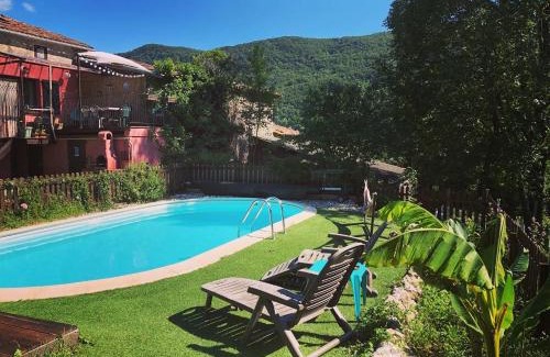 Roquefort-les-Cascades House | Gîte Tanagra : Maison avec piscine et vue exceptionnelle