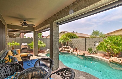 Estrella Mountain Ranch House | Game Room, Fenced Yard Estrella Oasis in Goodyear