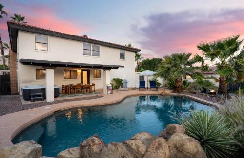 North Mountain House | Game Room Resort Pool HotTub Modern Desert Oasis