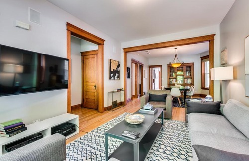 Logan Square Apartment | Garage Parking! Walk to Logan Square Station Plus Great Local Restaurants and Bars