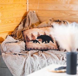 gmina Liniewo Apartment | Gawra Nad Jeziorem - całoroczne domki nad jeziorem z balią, jacuzzi i sauną, Kaszuby