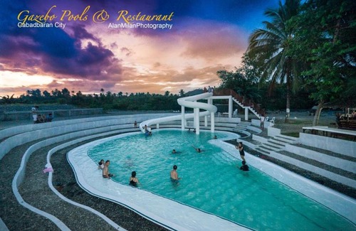 Cabadbaran Resort | Gazebo Pools and Restaurant