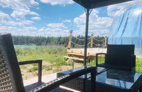 Bighorn No. 8 RV Rental | Glamping Dome 3 in ghost lake
