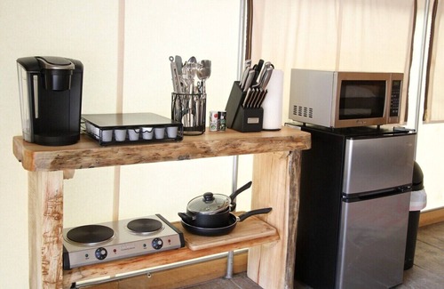 Orderville RV Rental | Glamping Tent #8 with AC, Heat, and Private Bath