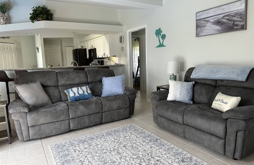 White Marsh House | Gone Coastal - water view with fishing dock